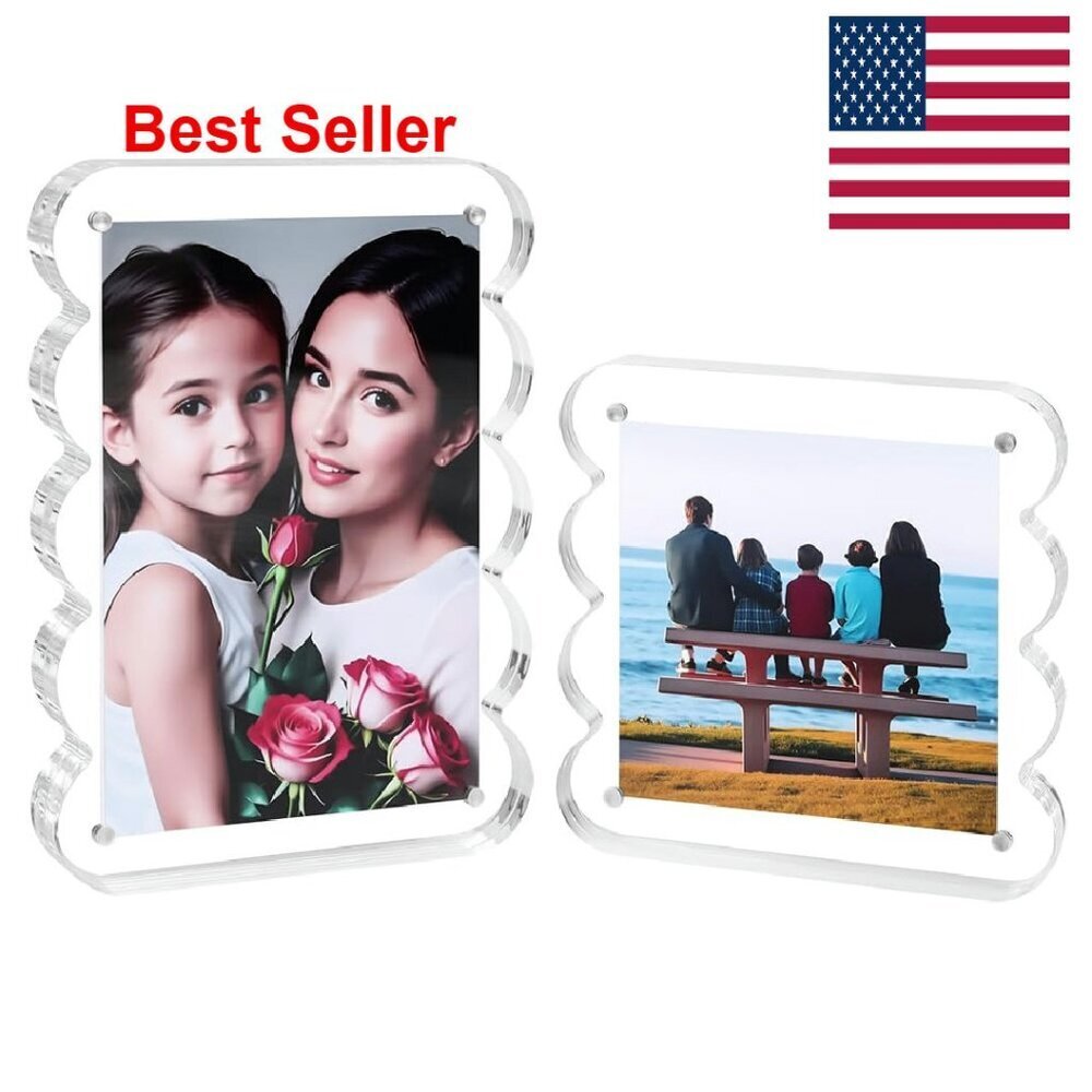 Acrylic Magnetic Picture Frames Modern Elegant Minimal Home Office Decor